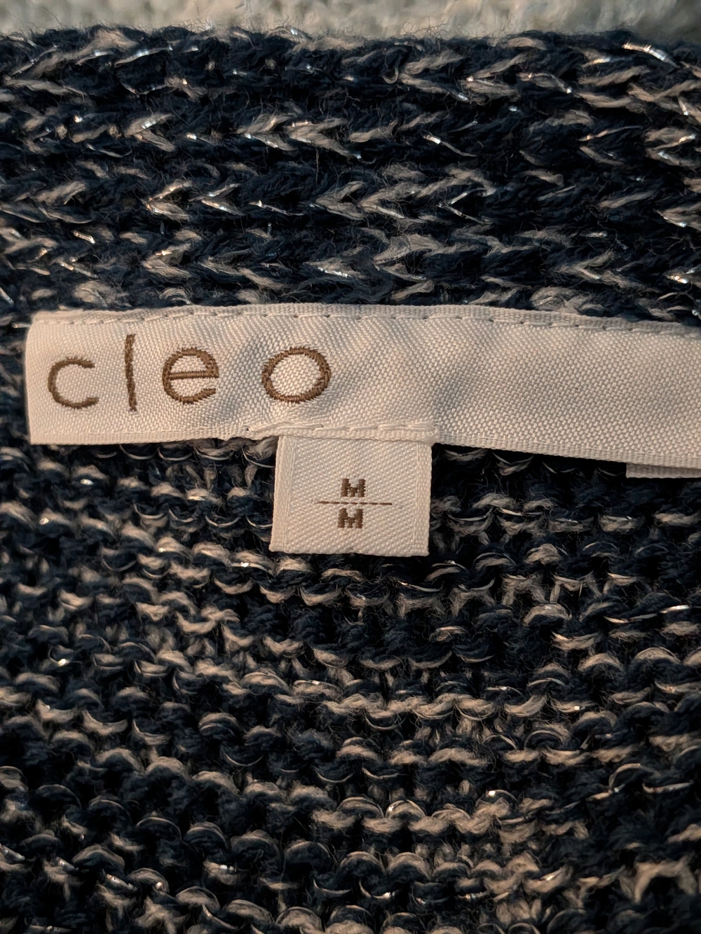 cleo Navy and White Striped Crewneck Sweater - Picture 5 of 6